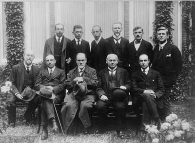 Sigmund Freud met collega