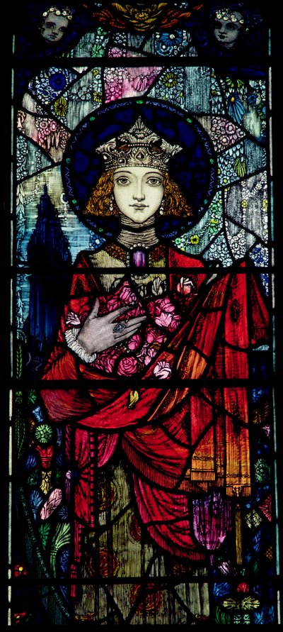 St. Elizabeth van Hongarije, door Harry Clarke uit Dublin (1889-1931) door Unbekannt Unbekannt