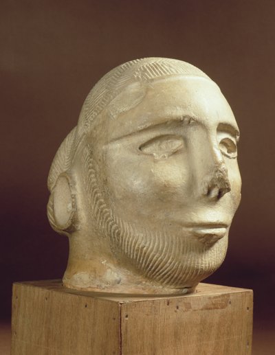 Steatiet portretkop, Mohenjodaro, 2300-1750 v.Chr. door Unbekannt Unbekannt