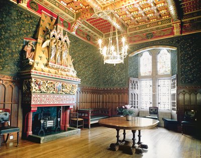 De eetkamer, Cardiff Castle, Wales door Unbekannt Unbekannt