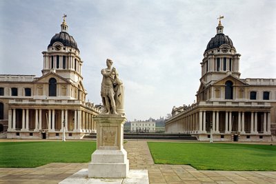 Het Oude Koninklijke Marine College gebouwd door Sir Christopher Wren, Greenwich, Londen, VK door Unbekannt Unbekannt