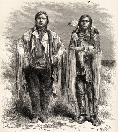 Twee Ute-indianen, illustratie uit 