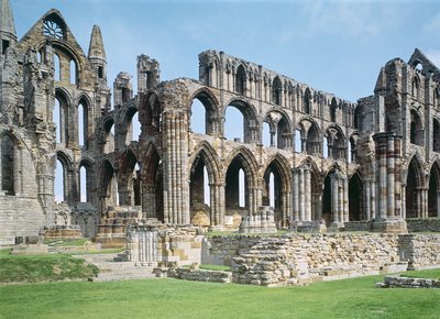 Uitzicht op Whitby Abbey, Noord-Yorkshire door Unbekannt Unbekannt