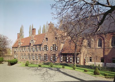 Uitzicht op het huis van de abdis door Unbekannt Unbekannt