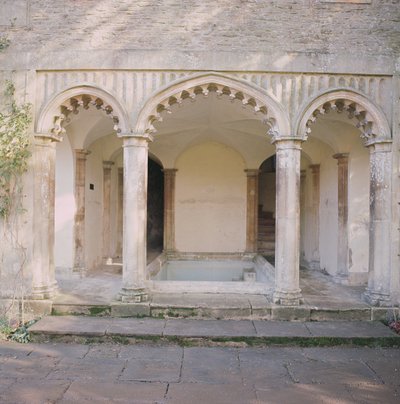 Uitzicht op de buitenkant van het Bad Huis, Corsham Court, Wiltshire door Unbekannt Unbekannt
