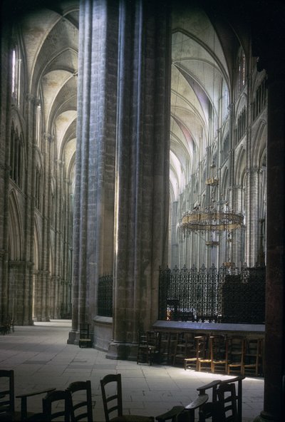 Uitzicht op het interieur, Durham Kathedraal, gebouwd 1093-1289 door Unbekannt Unbekannt