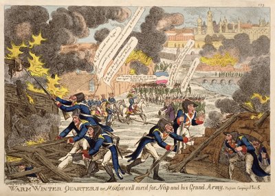 Warme Winterkwartieren of Moskou goed geventileerd voor Napoleon en zijn Grote Leger door Williams, uit een serie getiteld de Russische Campagne mei 1813 door Unbekannt Unbekannt