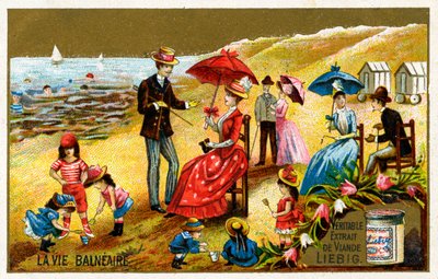 Een dag aan zee in Frankrijk late 19e eeuw door Unbekannter Künstler