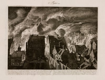 Een grote brand, Amsterdam, Nederland, 27 juli 1679 door Unbekannt