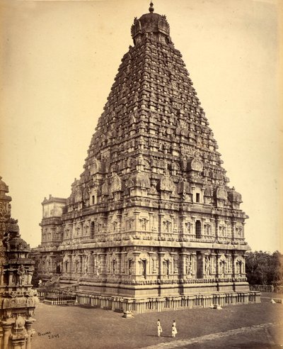 Een grote pagode in India door Unbekannter Künstler