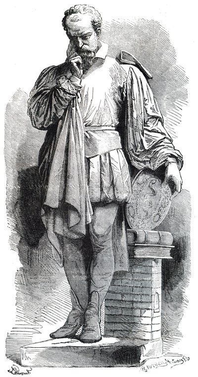 Een standbeeld van Bernard Palissy door Unbekannt