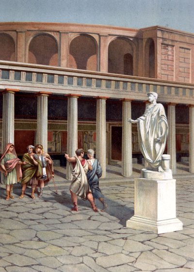 Een straat in Pompeii door Unbekannter Künstler