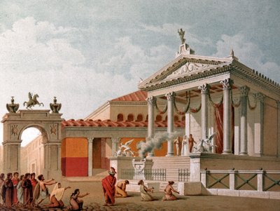 Een tempel in Pompeii door Unbekannter Künstler