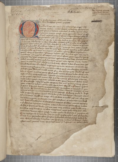 Een transcriptie, in drie handen, van de filosofische werken van Marcus Tullius Cicero, schijnbaar genomen uit de editio romana van 1471, met marginalia in de hand van Archibald Whitelaw en anderen, ca. 1480 door Unbekannt