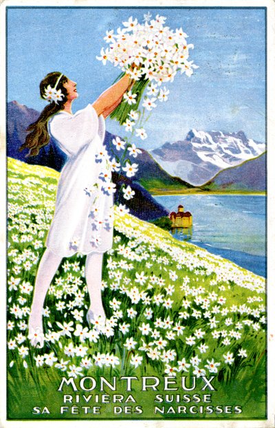 Advertentie voor Montreux Narcissenfestival door Unbekannter Künstler