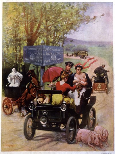 Reclame de Wilhio voor de auto
