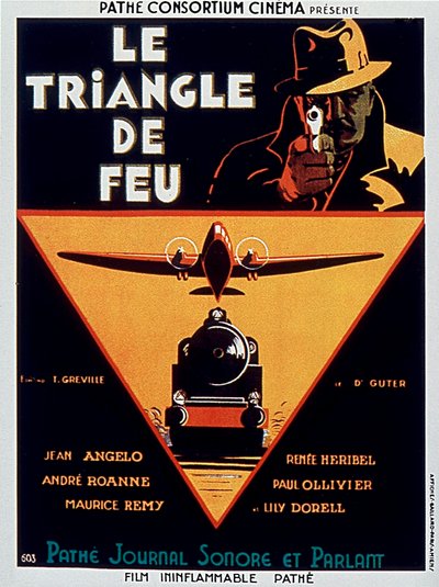 Poster van de film Le triangle de feu met Jean Angelo 1932 door Unbekannt