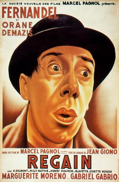 Poster van de film Récolte met Fernandel 1937 (naar Jean Giono) door Unbekannt