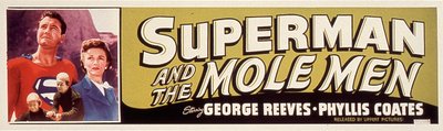 Affiche van de film SUPERMAN EN DE KABOUTERS VAN DE HEL (SUPERMAN AND THE MOLE MEN) met Phyllis Coates, George Reeves 1951 door Unbekannt
