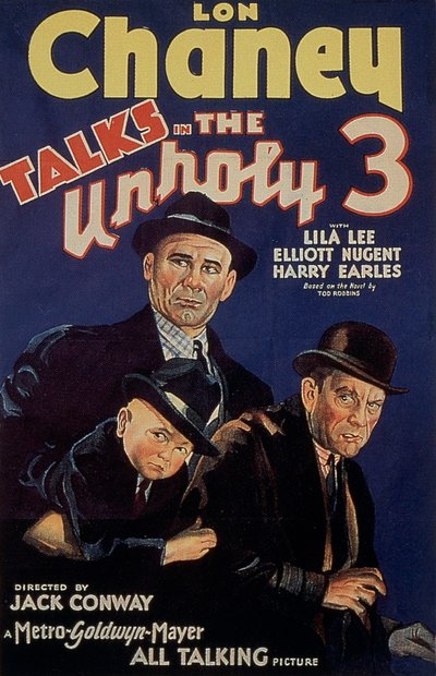 Poster van de film The Unholy Three met Lon Chaney 1925 door Unbekannt