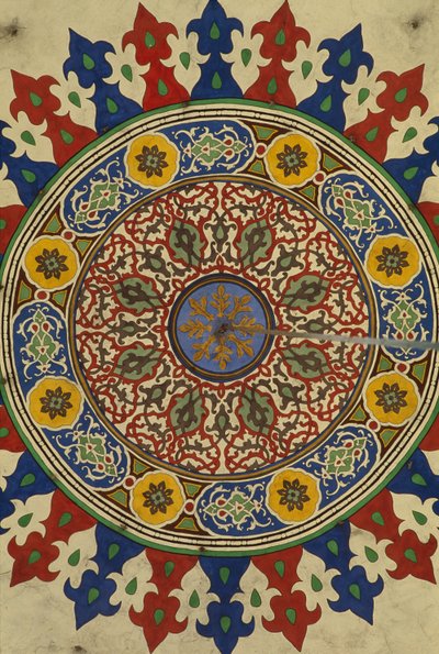 Al-Adiliyah madrasa, koepel, decoratie (foto) door Hippolyte Lalaise Devéria
