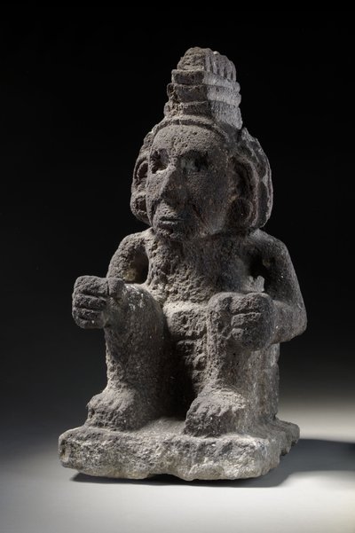 Een Azteekse stenen figuur van een Macuilxochitl, c.1200-1521 door Unbekannt