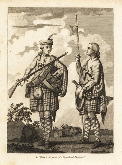 Een officier en sergeant van een Highland Regiment door Unbekannt