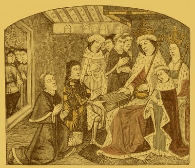 Anthony Woodville presenteert Caxton