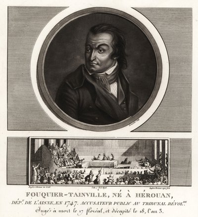 Antoine Quentin Fouquier-Tainville, Openbaar Aanklager, Revolutionair Tribunaal, onthoofd 1795 door Unbekannt