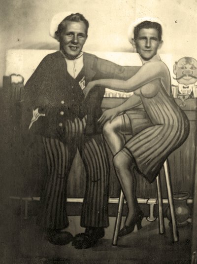Arcade Foto van twee Amerikaanse Matrozen, ca. 1939 door Juste Lisch