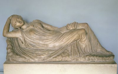 Ariadne Slapend, Hellenistisch uit Alexandrië, 2e eeuw v.Chr. (marmer) door Unbekannt