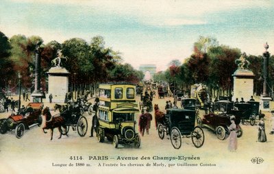 Avenue des Champs-Élysées, Parijs, ca. 1900 door Unbekannter Künstler
