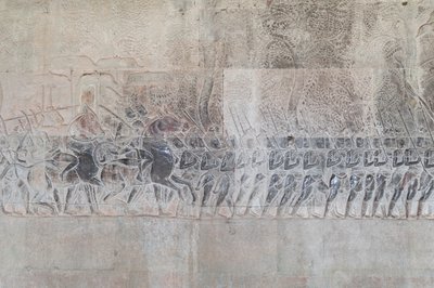 Bas-reliëfs in de zuidelijke galerij van Angkor Wat, Cambodja door Unbekannter Künstler