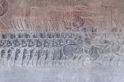 Bas-reliëfs in de zuidelijke galerij van Angkor Wat, Cambodja door Unbekannter Künstler