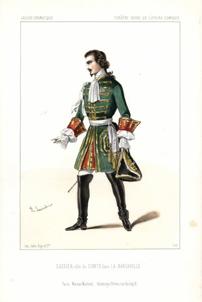 Basbariton Edouard Gassier in de rol van de Graaf in Auber