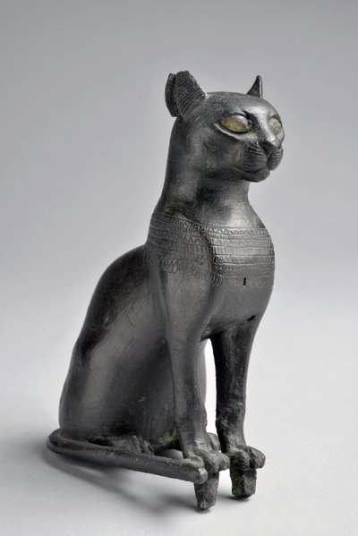 Bastet. Statuette bronzen mal (metaal). Lage Tijdperk (750-332 v.Chr.) Egypte door Unbekannter Künstler