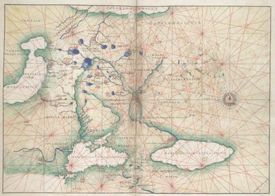 Battista Agnese, PORTOLAAN ATLAS (Italië ca. 1550) 2 door Unbekannter Künstler