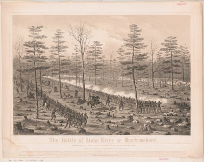 Slag bij Stone River of de Slag bij Murfreesboro, 31 december door Unbekannt