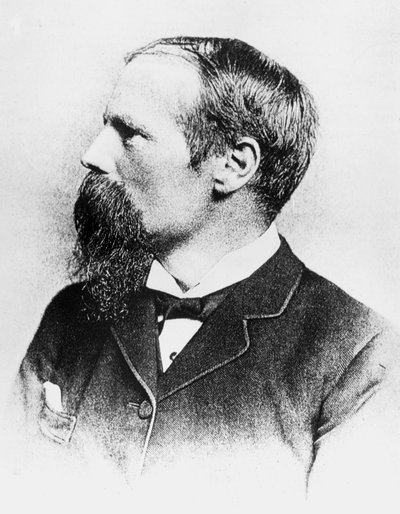 Benjamin Baker, Britse civiel ingenieur en ontwerper van de Forth Bridge, ca. 1885 door Unbekannt