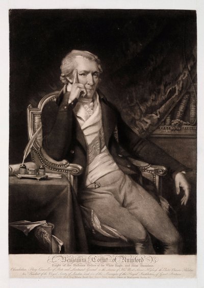 Benjamin Thompson, Graaf Rumford, Amerikaanse bestuurder, ca. 1810 door Unbekannt
