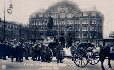 Straatgevechten in Berlijn, maart 1919 door Unbekannter Künstler