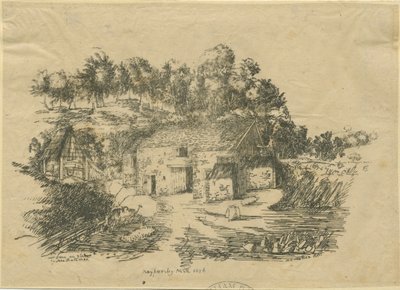 Biddulph - Knypersley Molen: lithografie door Unbekannt