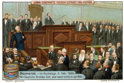 Bismarck in de Rijksdag door Unbekannter Künstler
