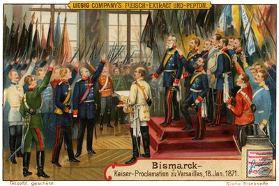 Bismarck in Versailles door Unbekannt