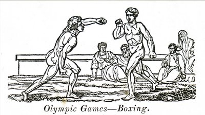 Boksers in de oude Olympische Spelen door Unbekannt