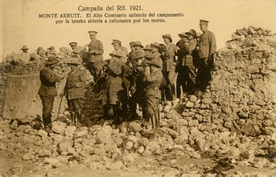 Gebroken Spaanse muur bij Mt. Arruit, Marokko door Unbekannter Künstler