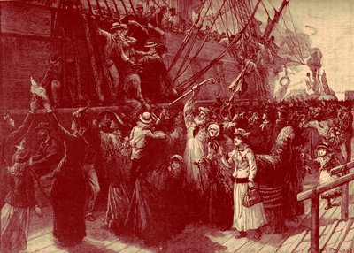 Brits emigrantenschip naar koloniën - eind 19e eeuw door Unbekannter Künstler