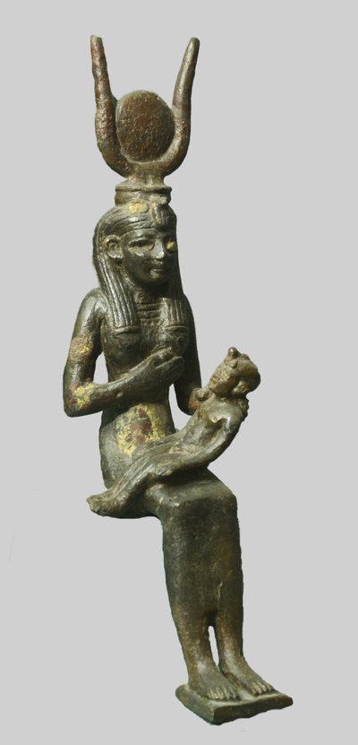 Bronzen standbeeld van de Egyptische godin door Unbekannt