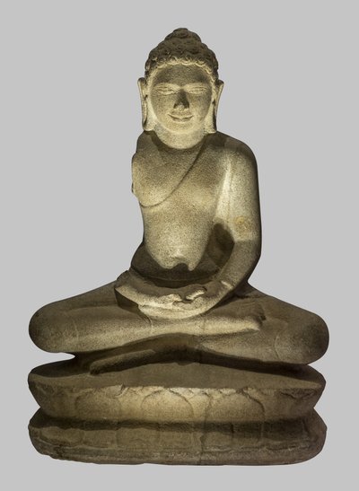 Boeddha maakt het gebaar van meditatie door Unbekannt
