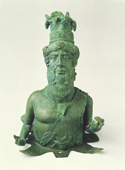 Buste van Dionysus-Sabazius, uit Pompeii, laat 2e eeuw v.Chr. door Unbekannt